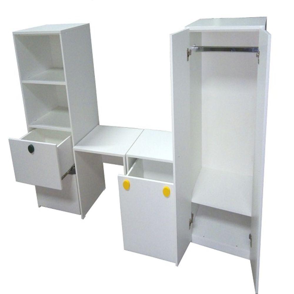 Miniatura Armário Infantil Montessoriano Rubi Mdf Guardaroupa Infantil