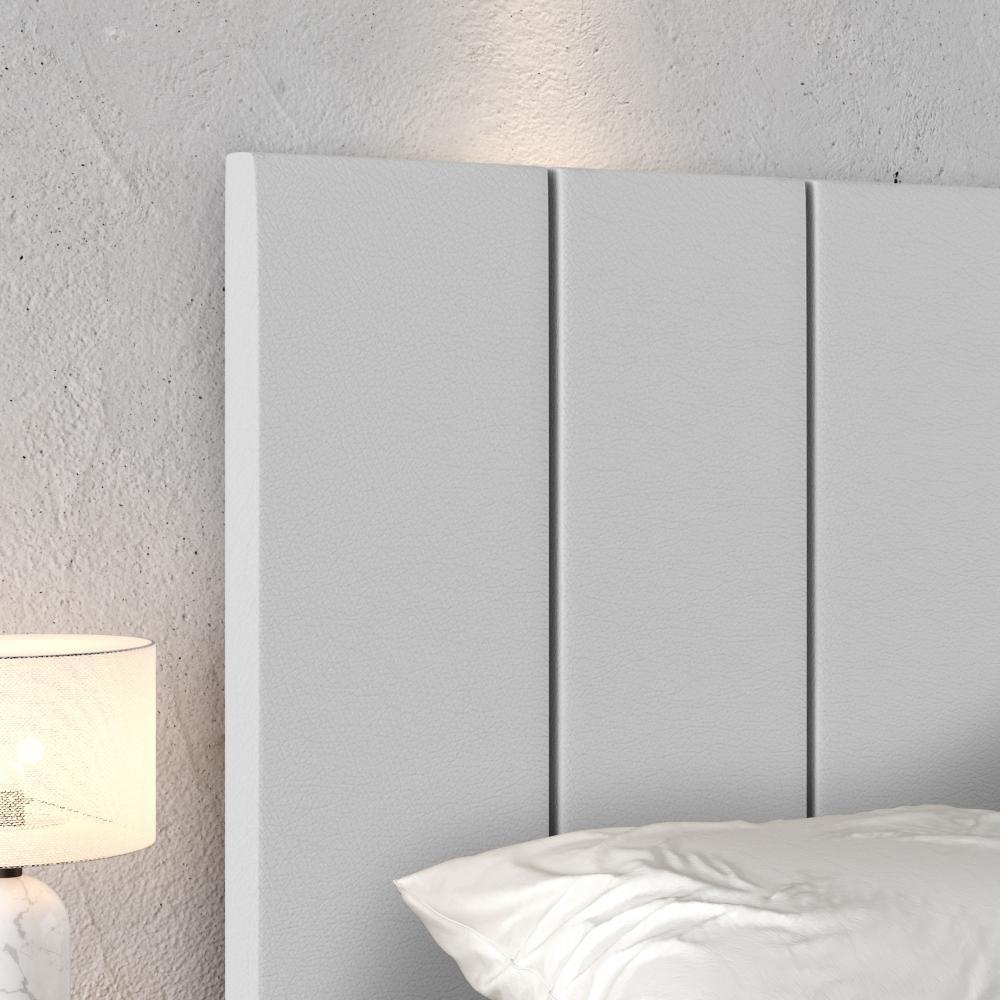 Kit 2 Mesas Cabeceira Penteadeira Suspensa Classic Branco Cabeceira Júlia 1,60 Cama Box Queen Size Corino - Lojas RPM
