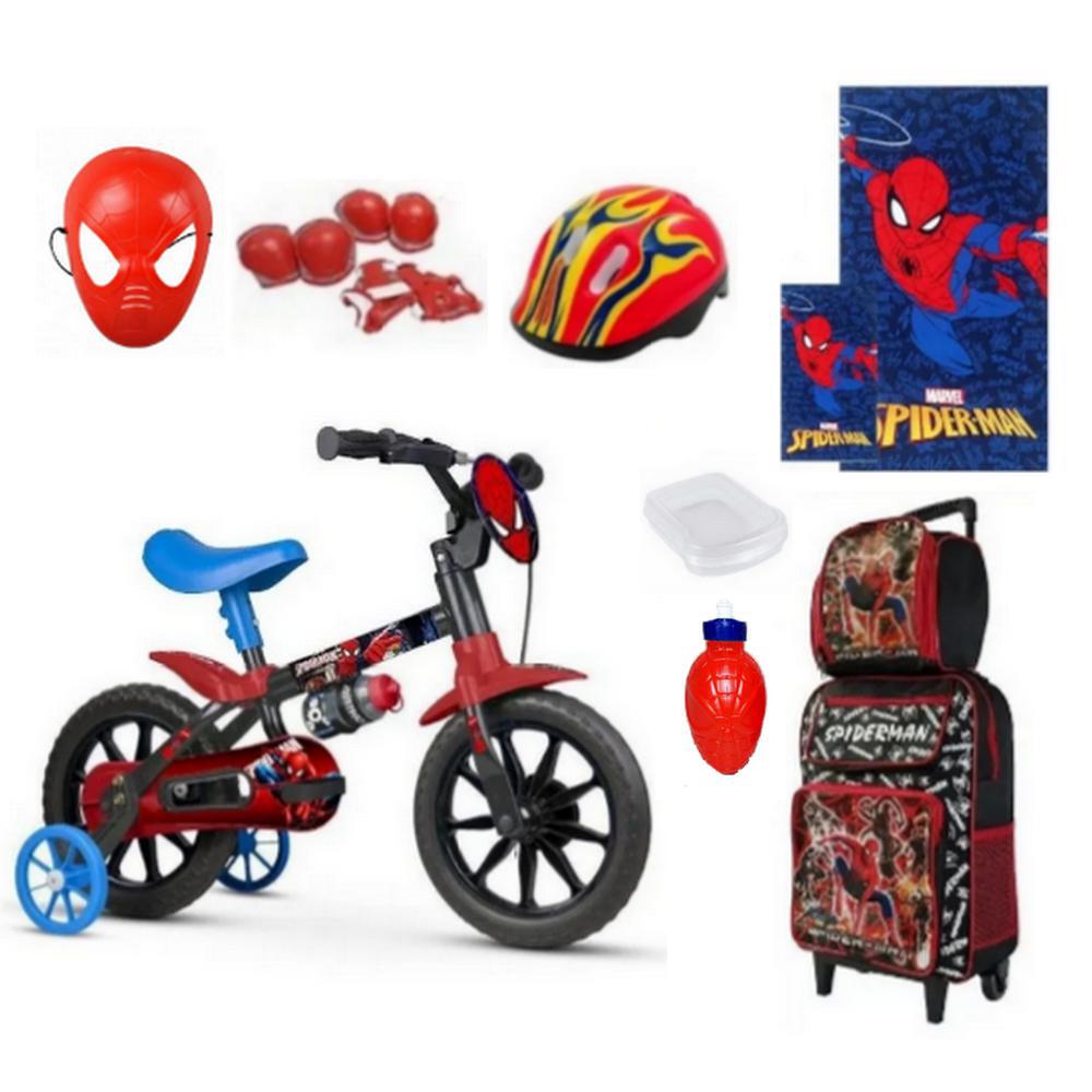 Miniatura Bicicleta Homem Aranha Aro 12 - 10 Itens