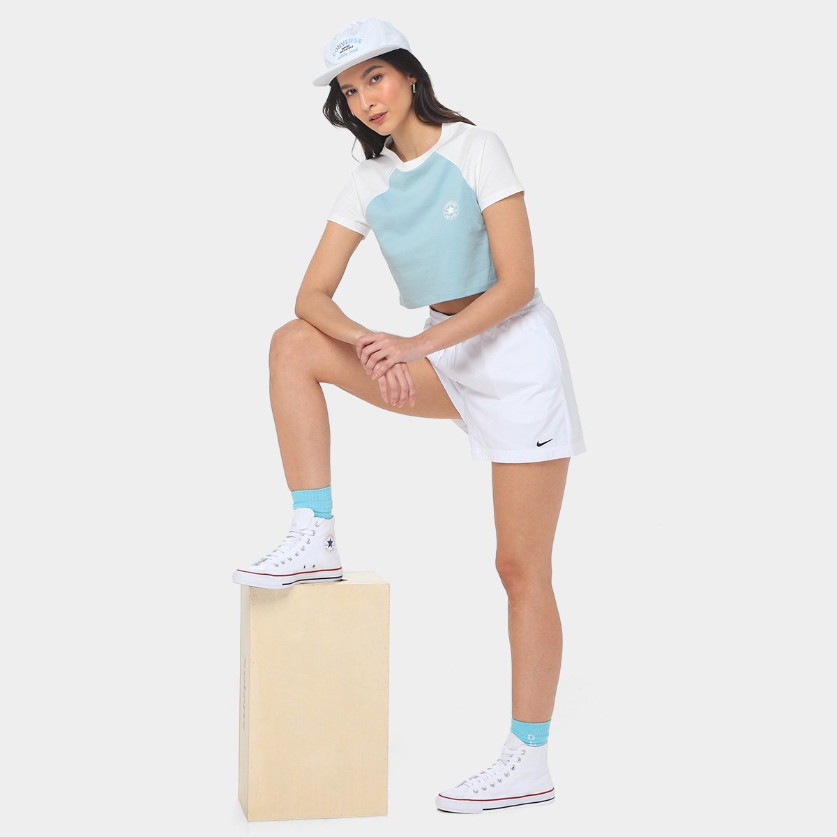 Tênis Converse All Star Chuck Taylor Cano Alto Branco - 33