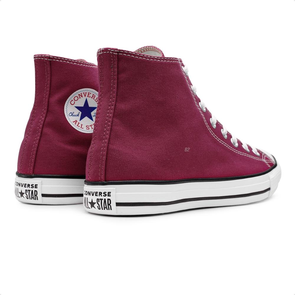 Miniatura Tênis Converse Chuck Taylor All Star Cano Alto Feminino Bordô / Branco - 34