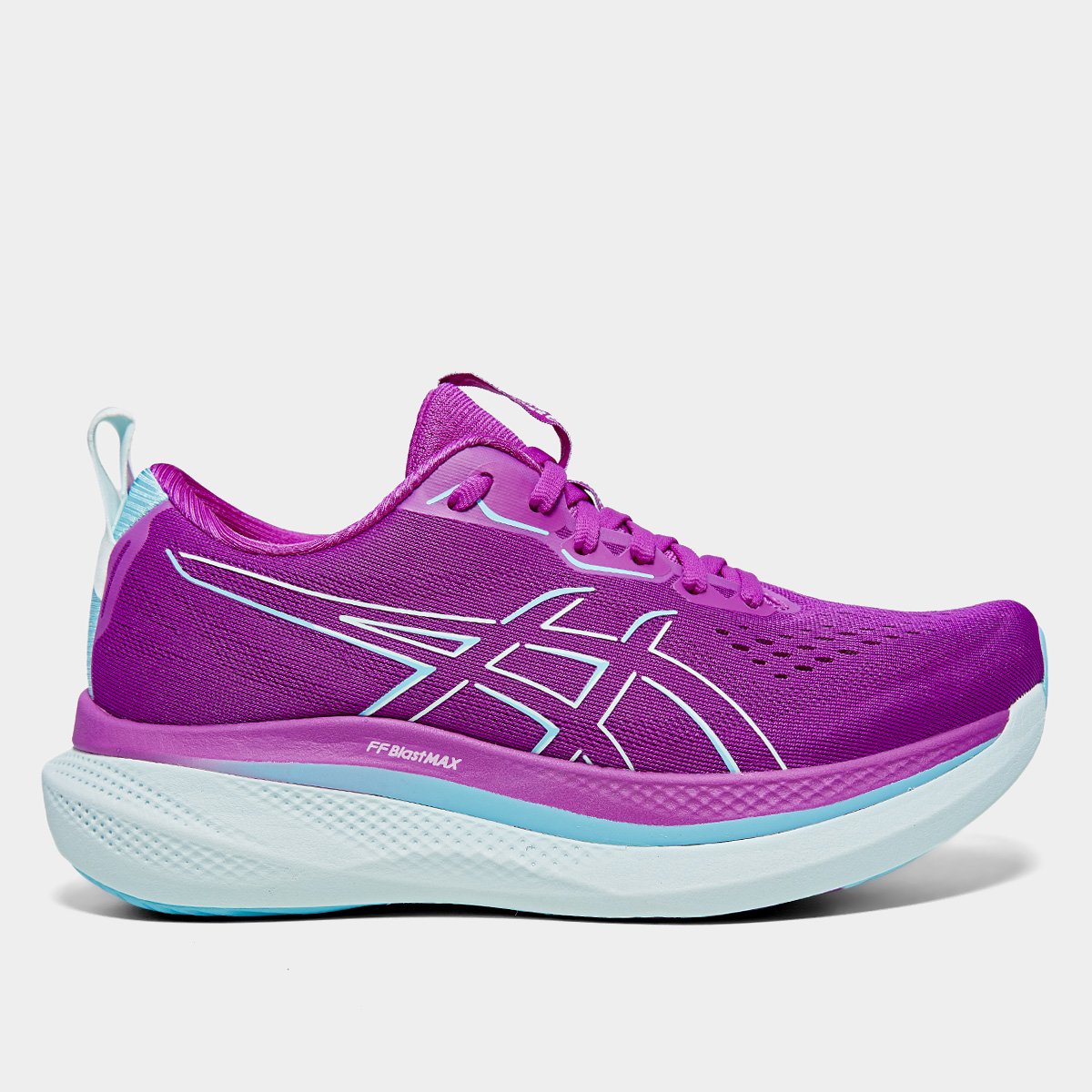 Miniatura Tênis Asics Glideride Max Feminino Rosa+Azul - 35