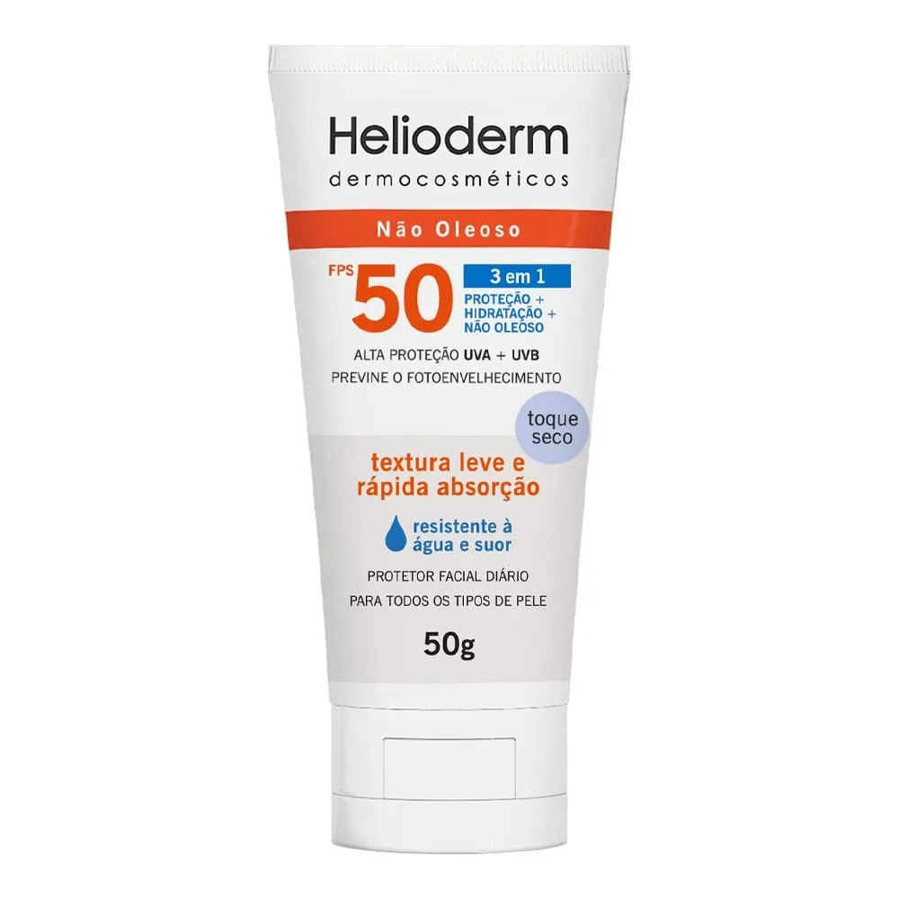 Miniatura Kit Helioderm Protetor Solar Facial Fps50 50g + Sabonete Líquido 50ml
