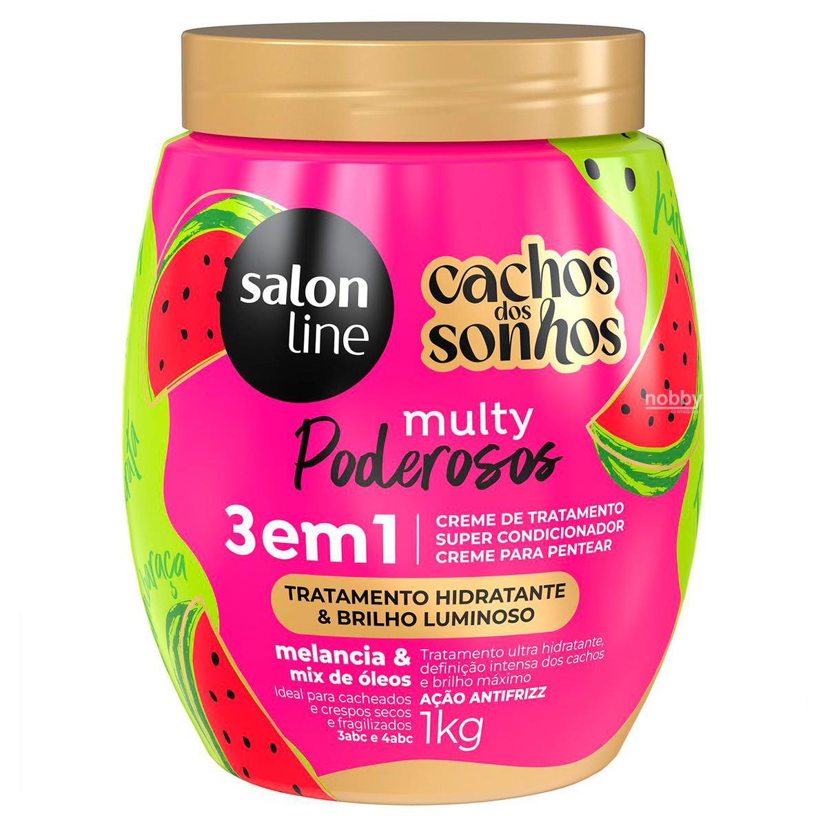 Kit Cronograma Capilar 3 Cremes Frutas Multy Salon Line