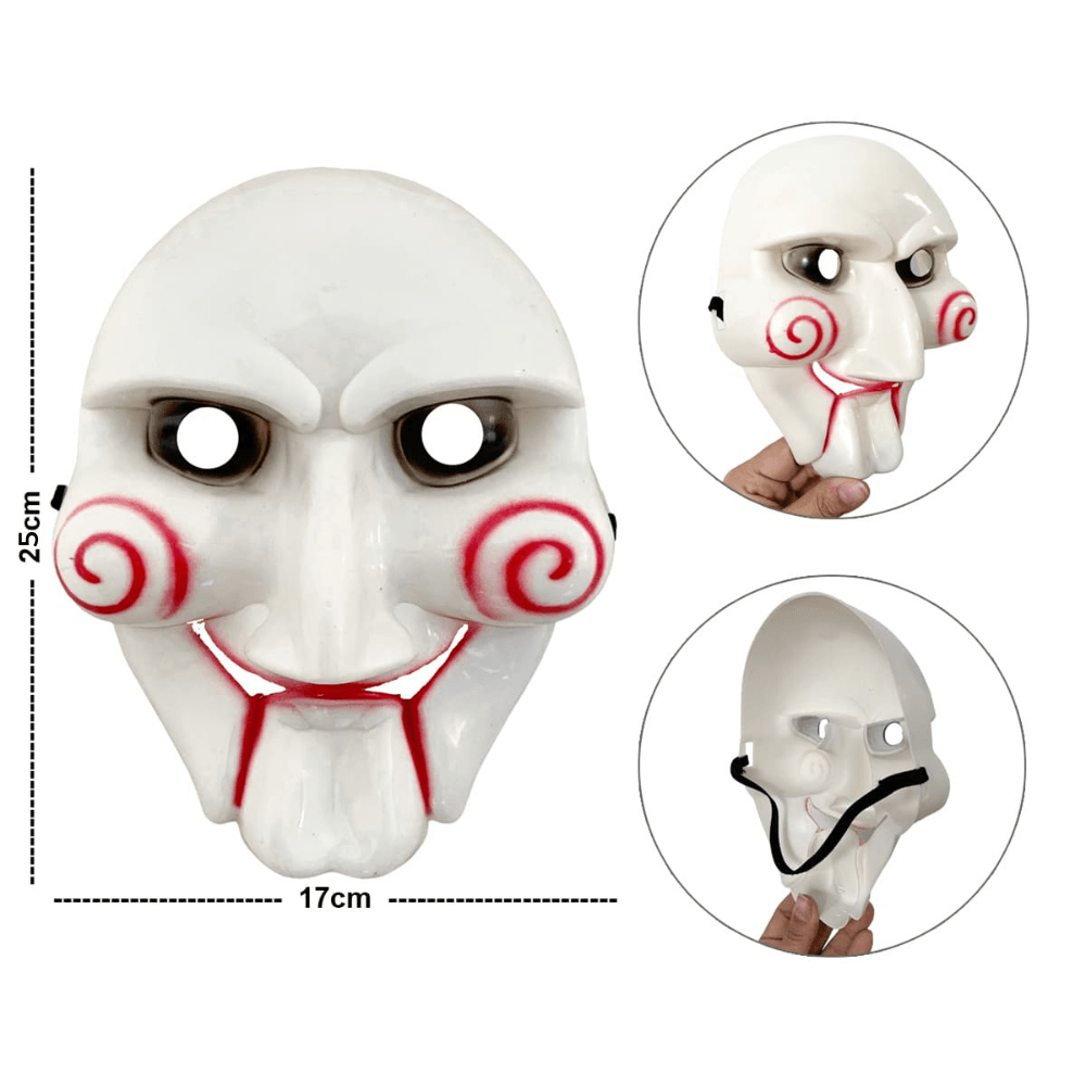 Miniatura Máscara De Terror Jig Saw Jogos Mortais Acessório Fantasia