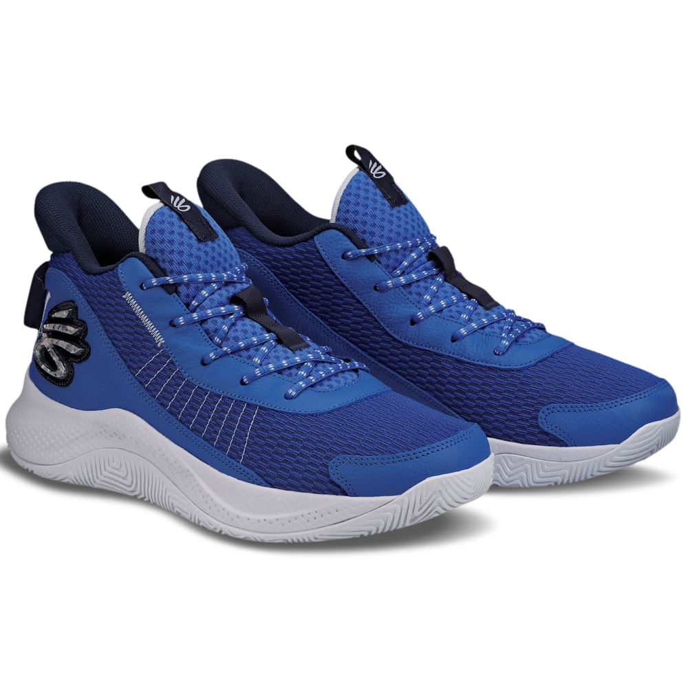 Miniatura Tênis de Basquete Masculino Under Armour Curry 3Z7 39 Azul