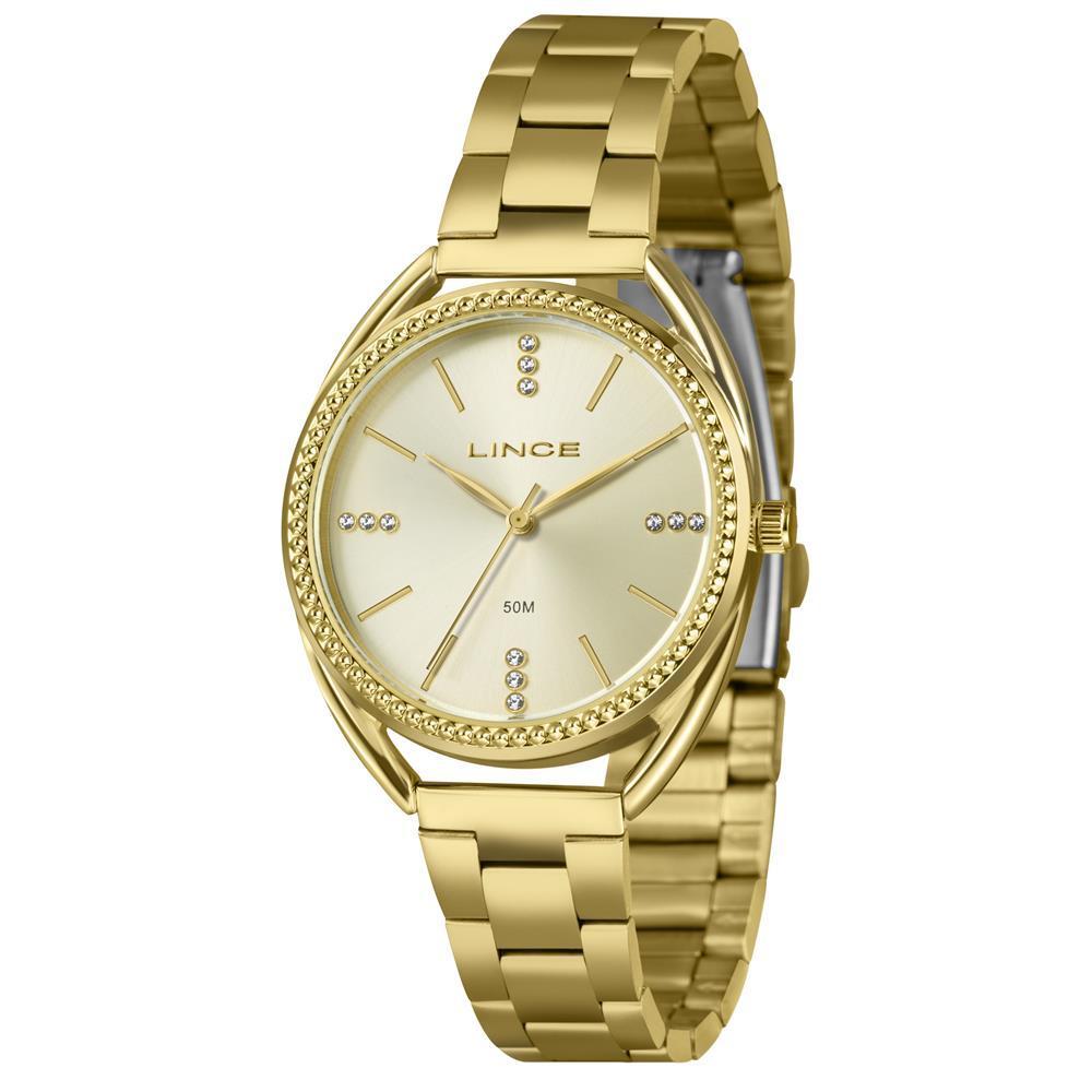 Miniatura Relógio Lince Feminino Ref: Lrgj182L36 C1Kx Fashion Dourado