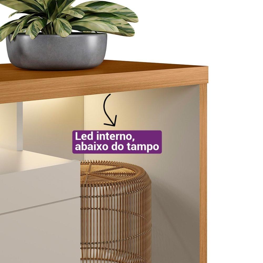 Conjunto Rack Cronos 2.2 com Kit Fita LED 1 Fita (2000mm) Nature/ Off White
