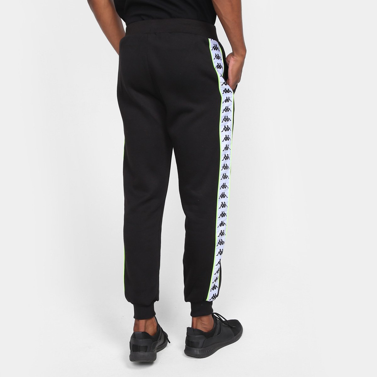 Miniatura Calça Kappa Fleece Masculina Preto - EGG