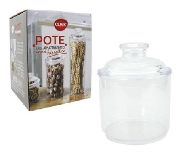 Miniatura Pote Hermético De Acrílico 470Ml Mantimentos Macarrão Grãos