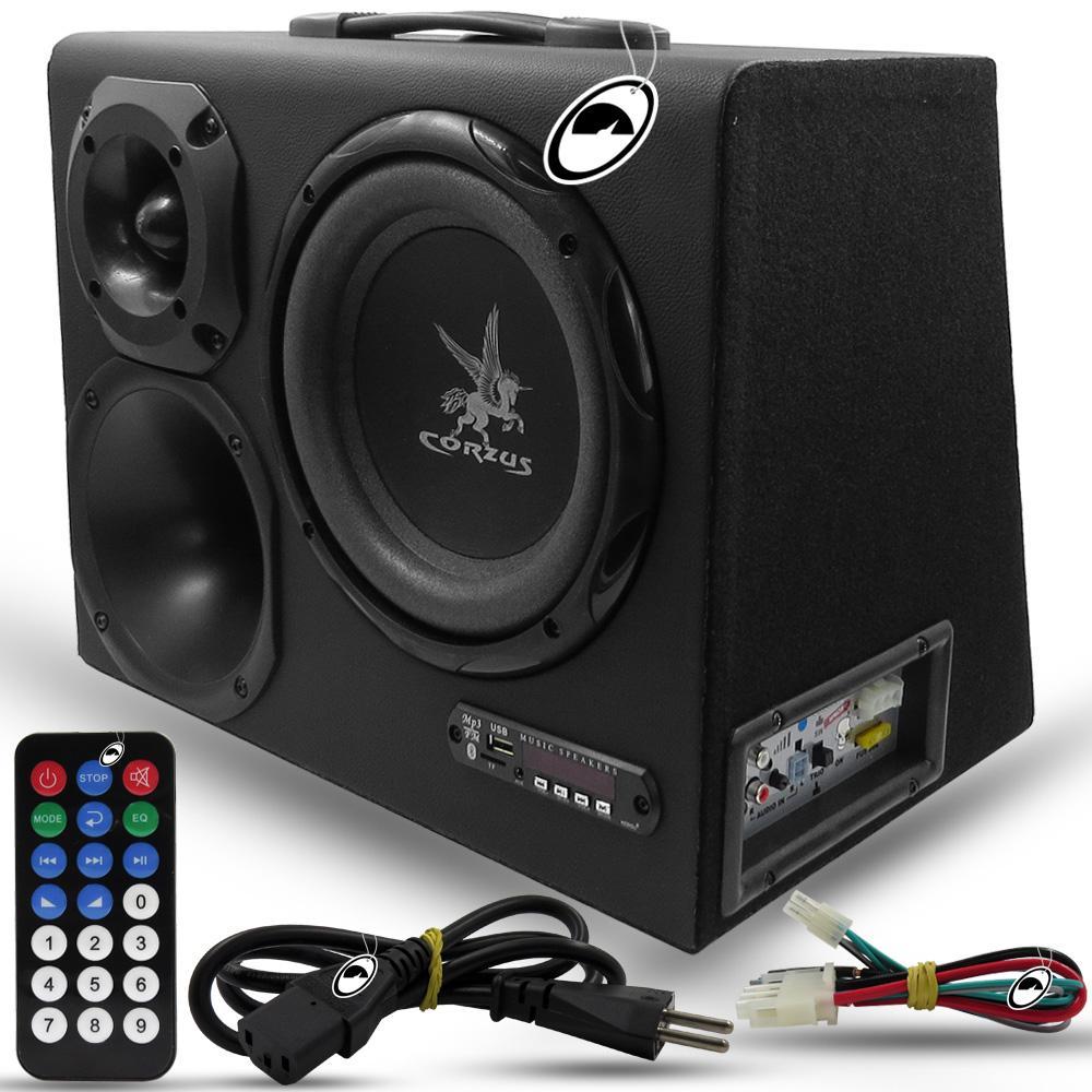 Miniatura Caixa Trio Amplificada Cx Hc500 8 Polegadas 110/220W E 12V