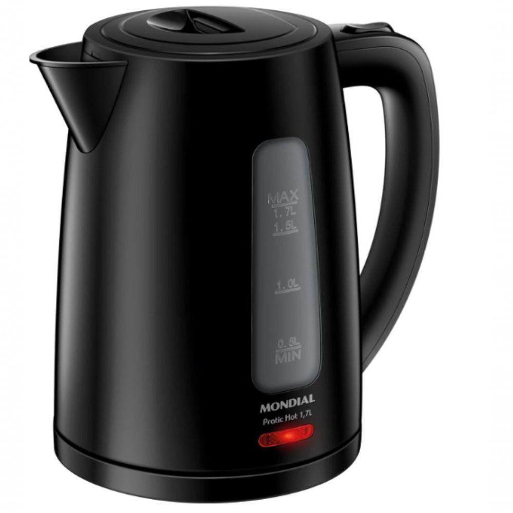 Miniatura Chaleira Eletrica Mondial Luxx Black 1.7l 1500w Desligamento Automatico 110V