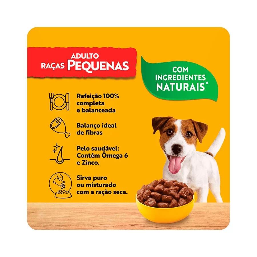 Miniatura Ração Úmida Pedigree  Sachê Cordeiro ao Molho para Cães Adulto Raça Pequena 100g