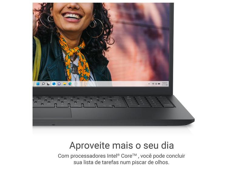 Miniatura Notebook Dell Inspiron 15 I15-I3100-A15P Intel Core 3 8GB RAM 512GB SSD 15,6" Full HD Windows 11 I15-I3100-A15P Preto