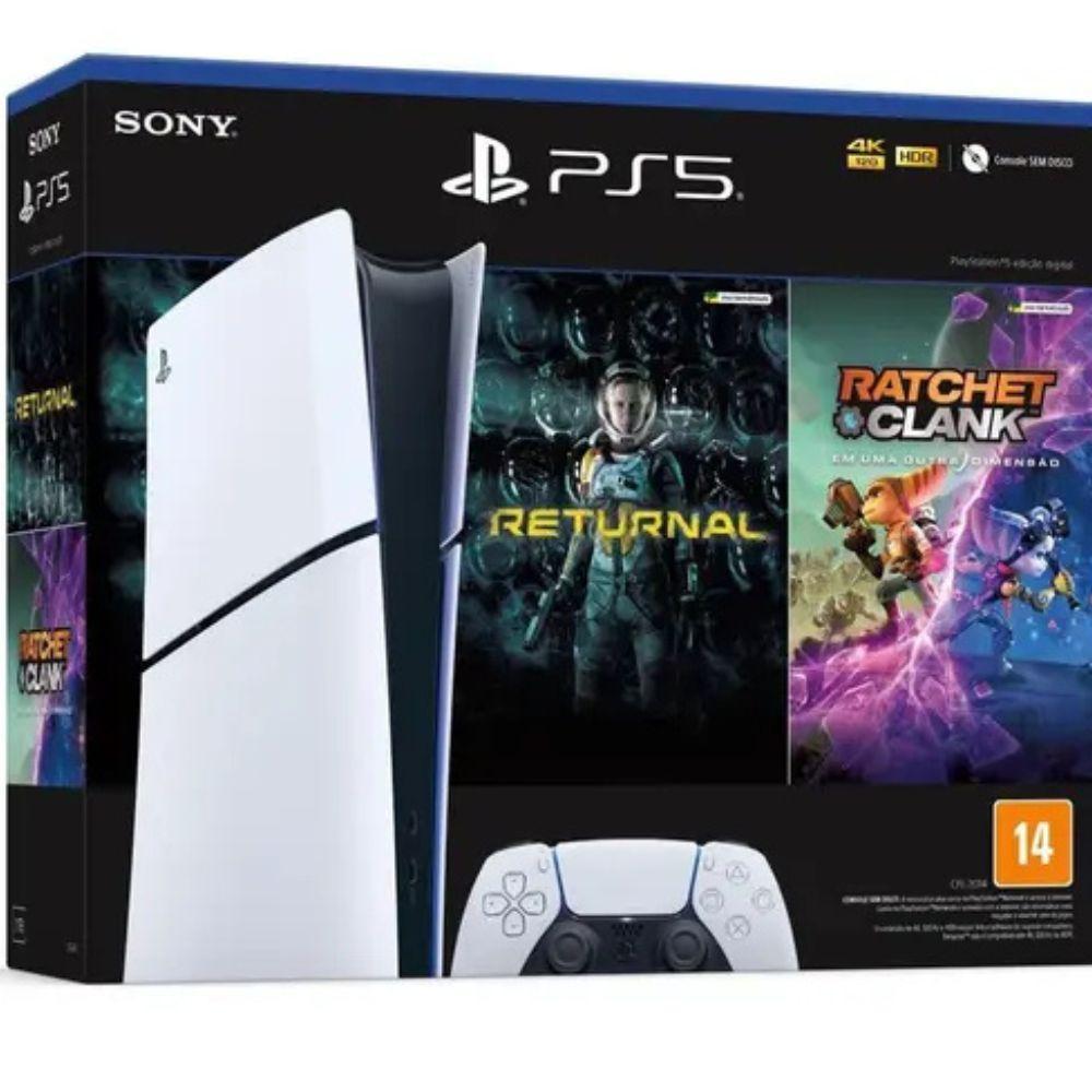 Miniatura Console Playstation 5 Digital Slim 1Tb Com 2 Jogos Sony
