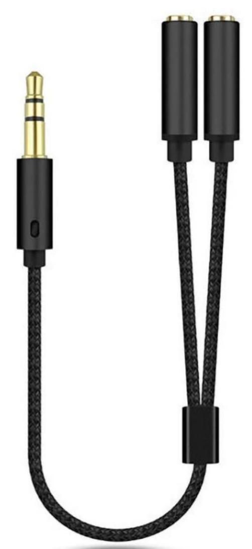 Miniatura Adaptador Em Y Splitter Fone De Ouvido E Microfone P2