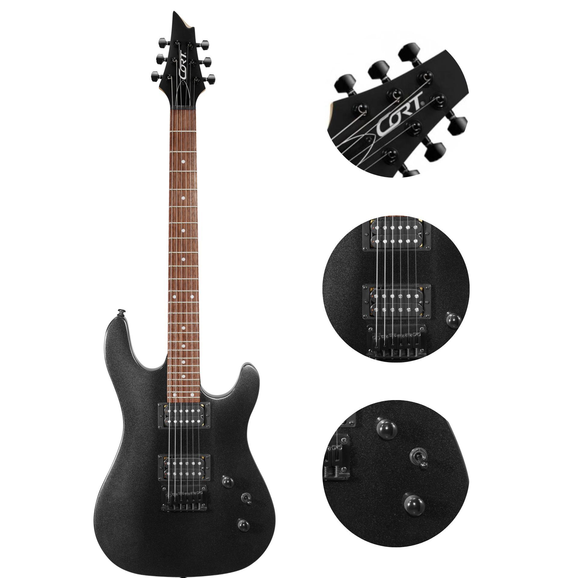 Miniatura Guitarra Cort Superstrato Kx100 Bkm Black Metallic