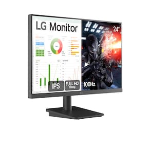 Miniatura Monitor Gamer 24” LG 24MS500-B com Tela IPS, Full HD, 100Hz, HDMI e Dynamic Action Sync - Preto