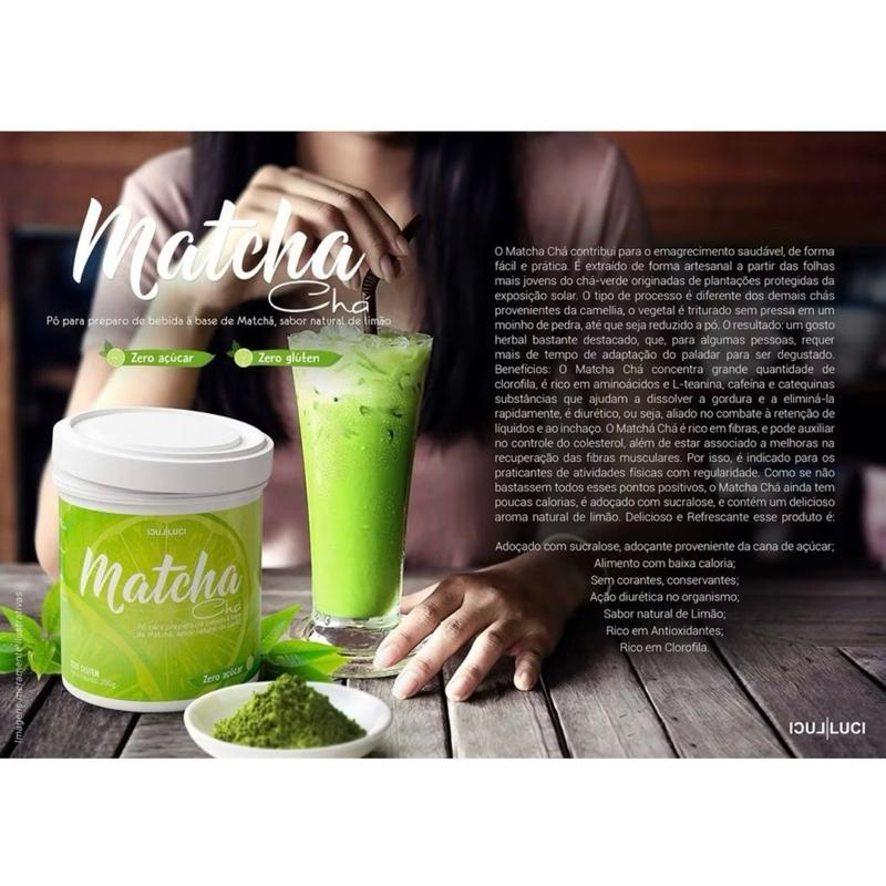 Miniatura Chá Matcha Sabor Limão Luci Luci 200G Em Pó