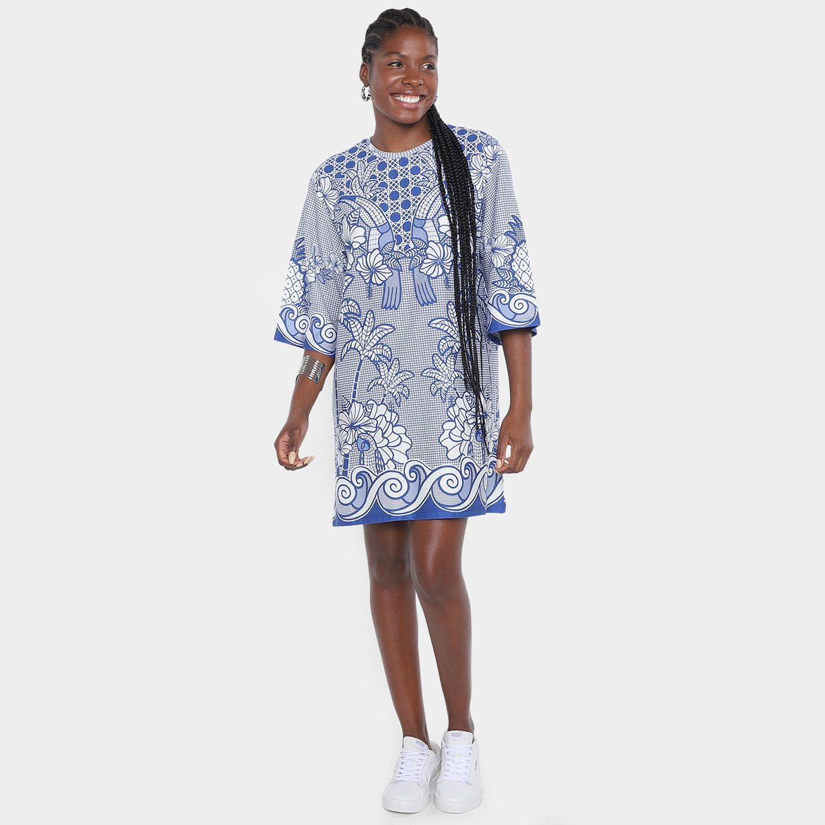 Miniatura Vestido Tshirt Farm Big Refresco Azul - M