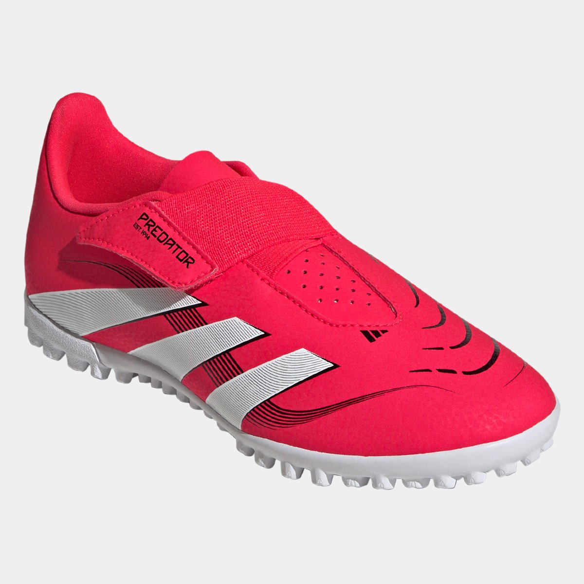 Miniatura Chuteira Society Infantil Adidas Predator Club Vermelho+Branco - 26