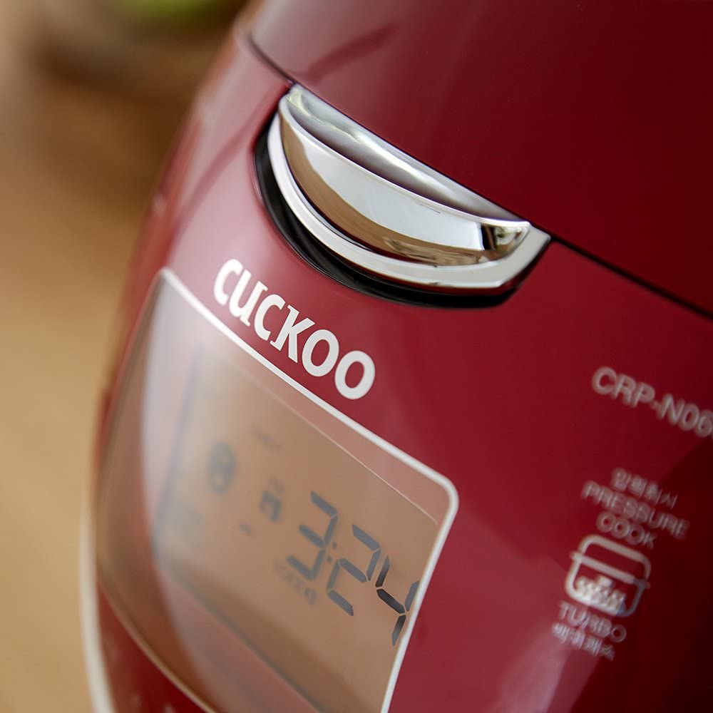 Cuckoo multifuncional e programável panela elétrica de arroz 6 xícaras e algoritmo de cozinha inteligente vermelho