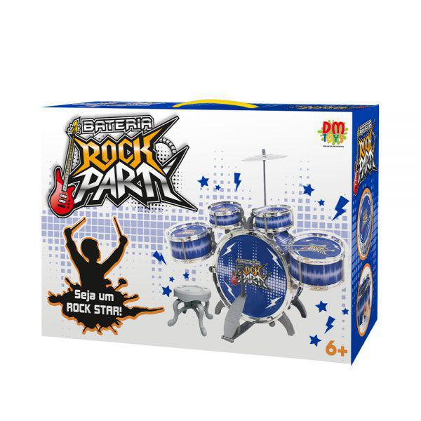 Miniatura Bateria Infantil Rock Party Azul Dmt6066Az