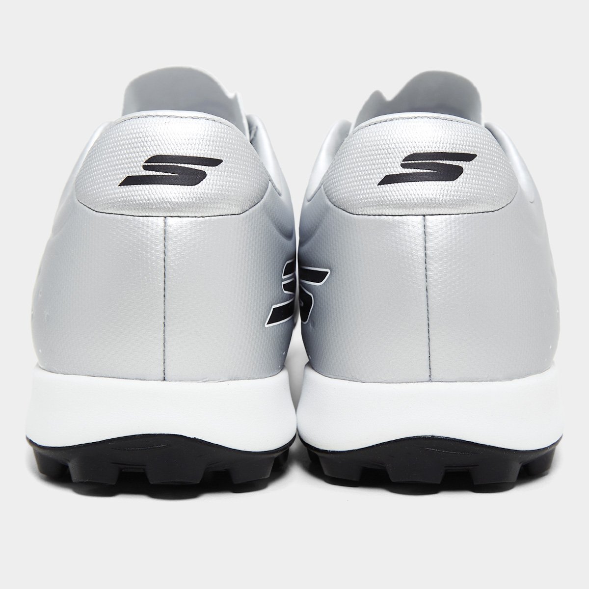 Miniatura Chuteira Society Skechers Gold Masculina Branco+prata - 38