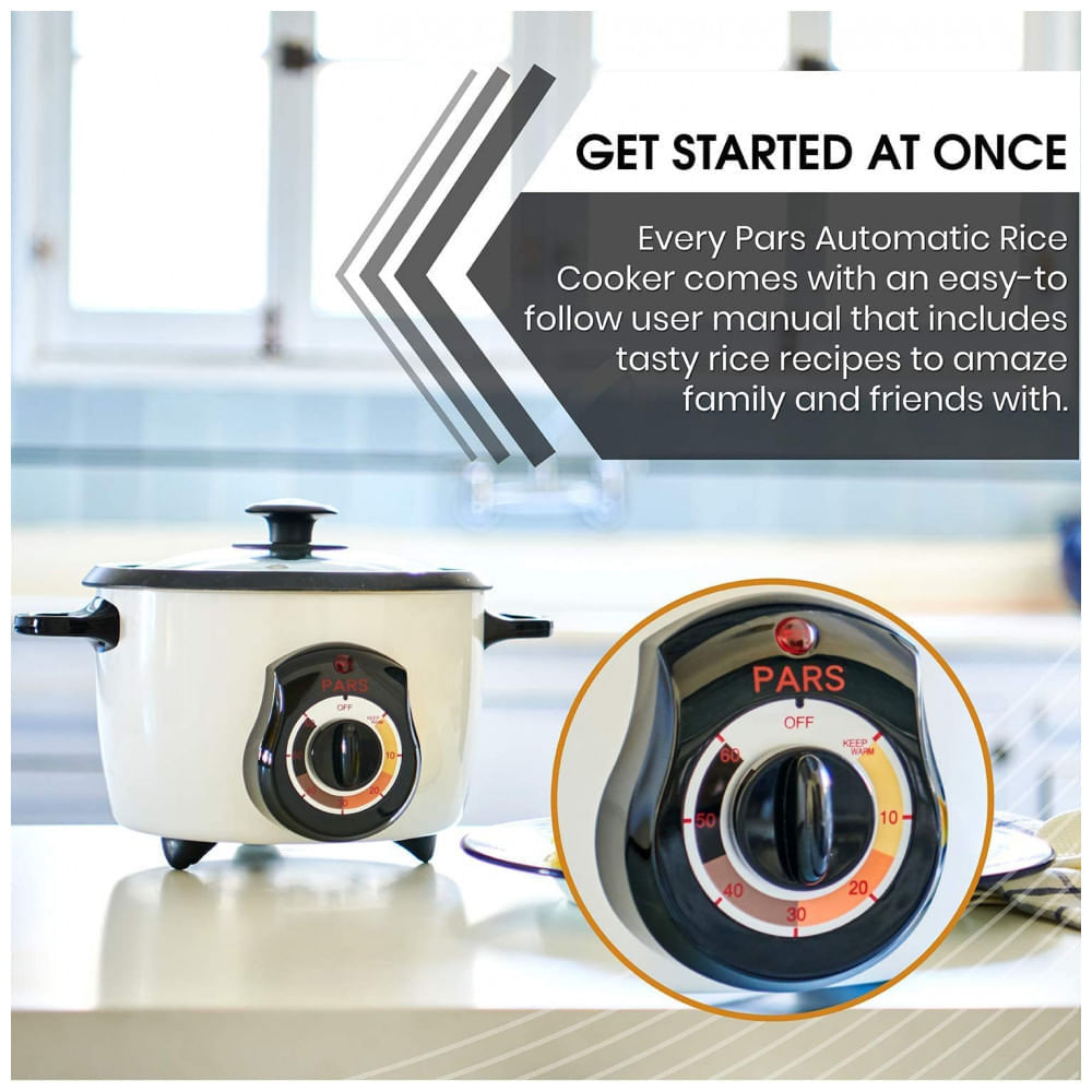 Miniatura Pars Automatic Persian Rice Cooker Tahdig Rice Maker Perfect Rice Crust 3 Cup
