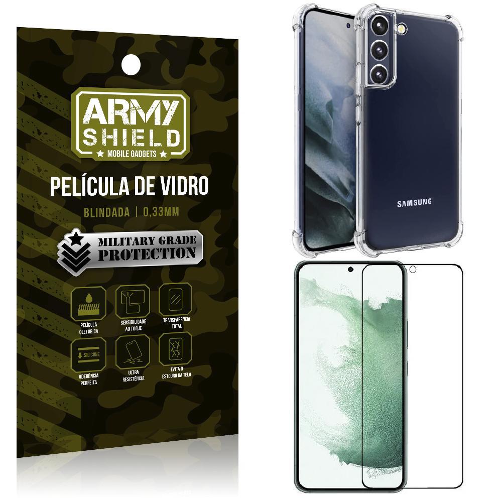 Miniatura Capinha Samsung S22 Plus Anti Shock + Película De Vidro 3D