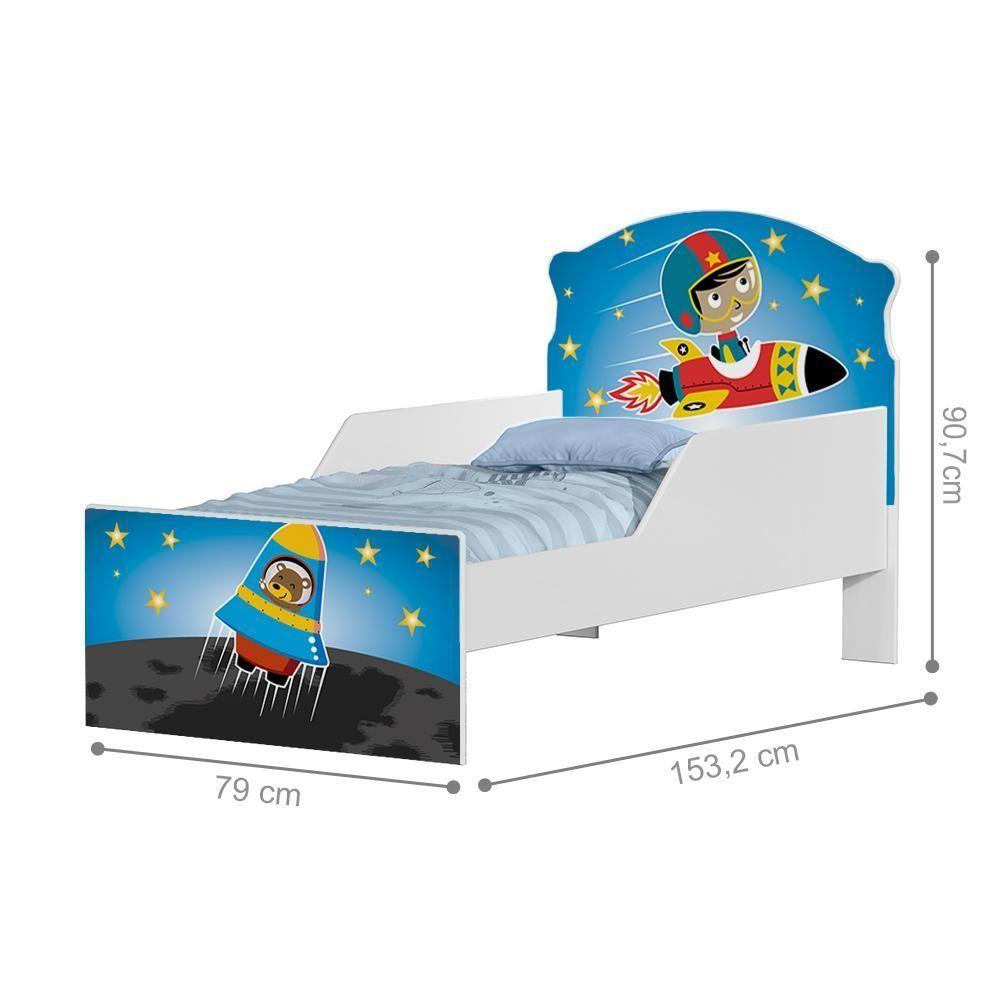 Miniatura Mini Cama Astronauta E Foguete Com Colchão