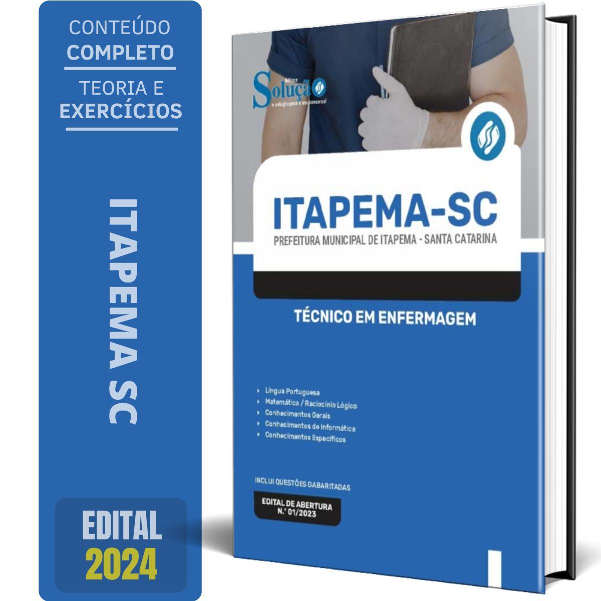 Miniatura Apostila Prefeitura Itapema Sc 2024 - Técnico Em Enfermagem