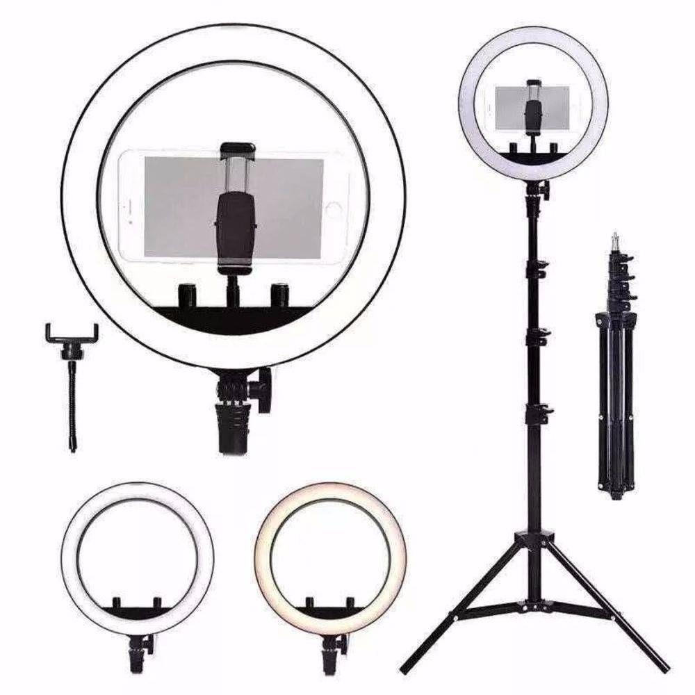 Miniatura Hing Light Led 26Cm Tripé 2M Iluminador Luz Iluminação
