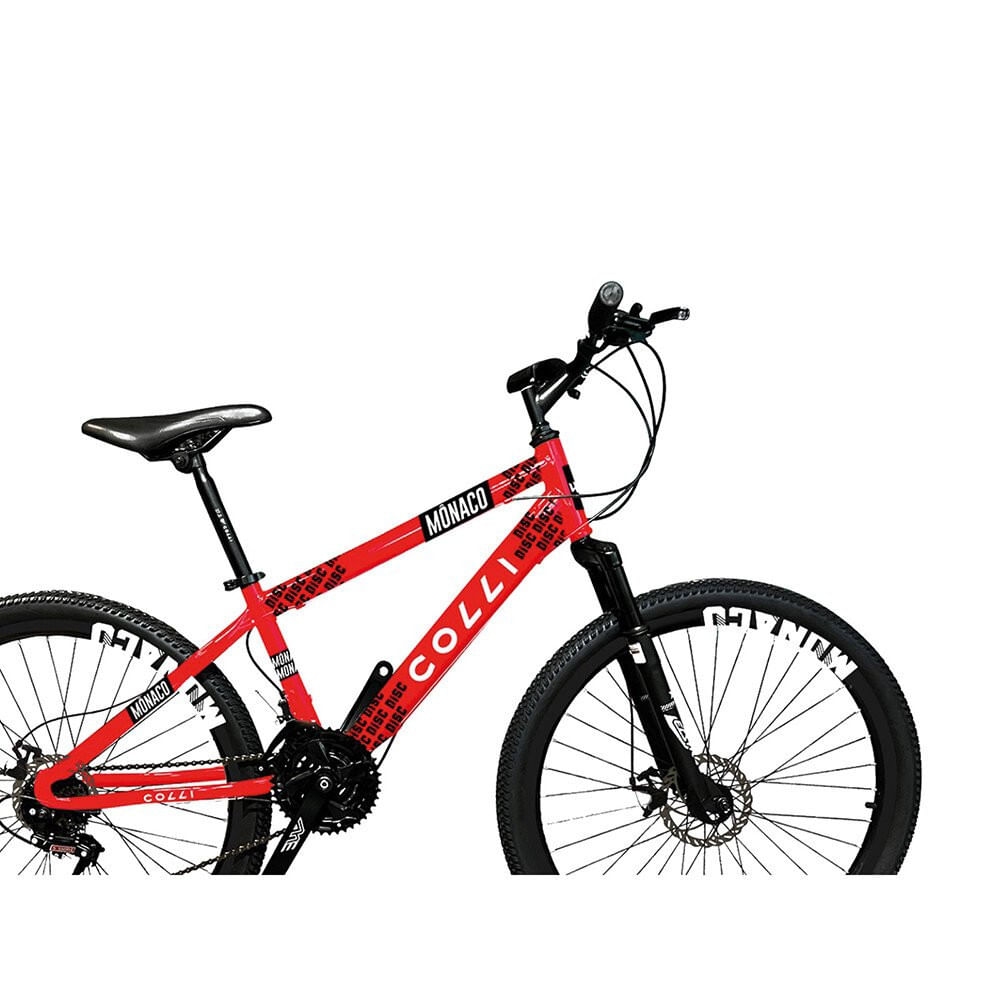 Miniatura Bicicleta Colli Mônaco Q18 Aro 26 Freio a disco 21 Velocidades Vermelho Vermelho