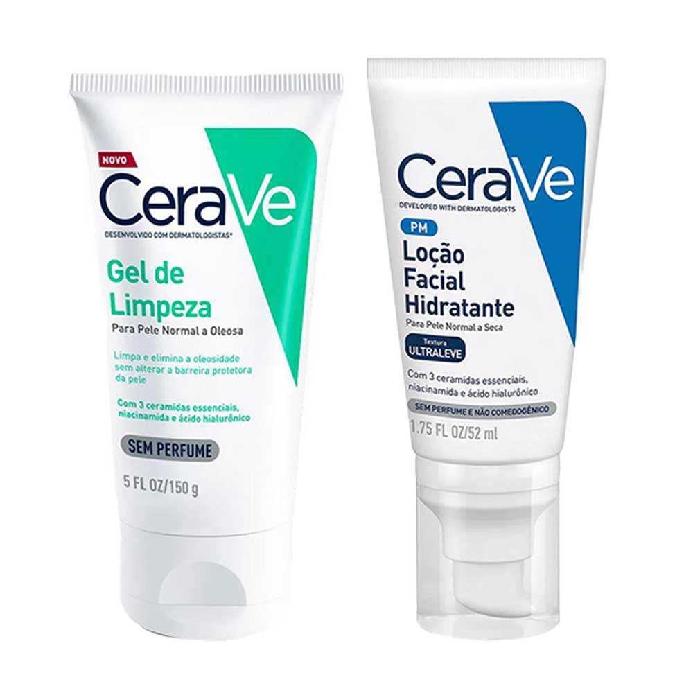 Miniatura Cerave Kit – Loção Facial Hidratante + Gel de Limpeza Kit