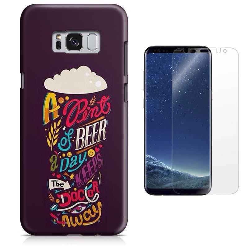 Miniatura Kit Capa Galaxy S8+ Plus Beer Cerveja Plus E Pelicula
