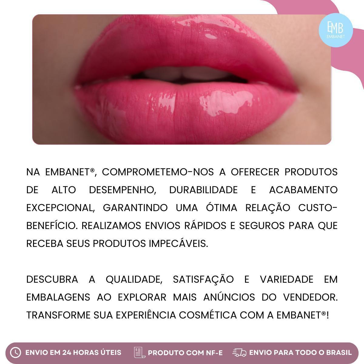 Miniatura Mini Frasco Para Gloss Labial Quadrado Duplo Vazio - 25Und