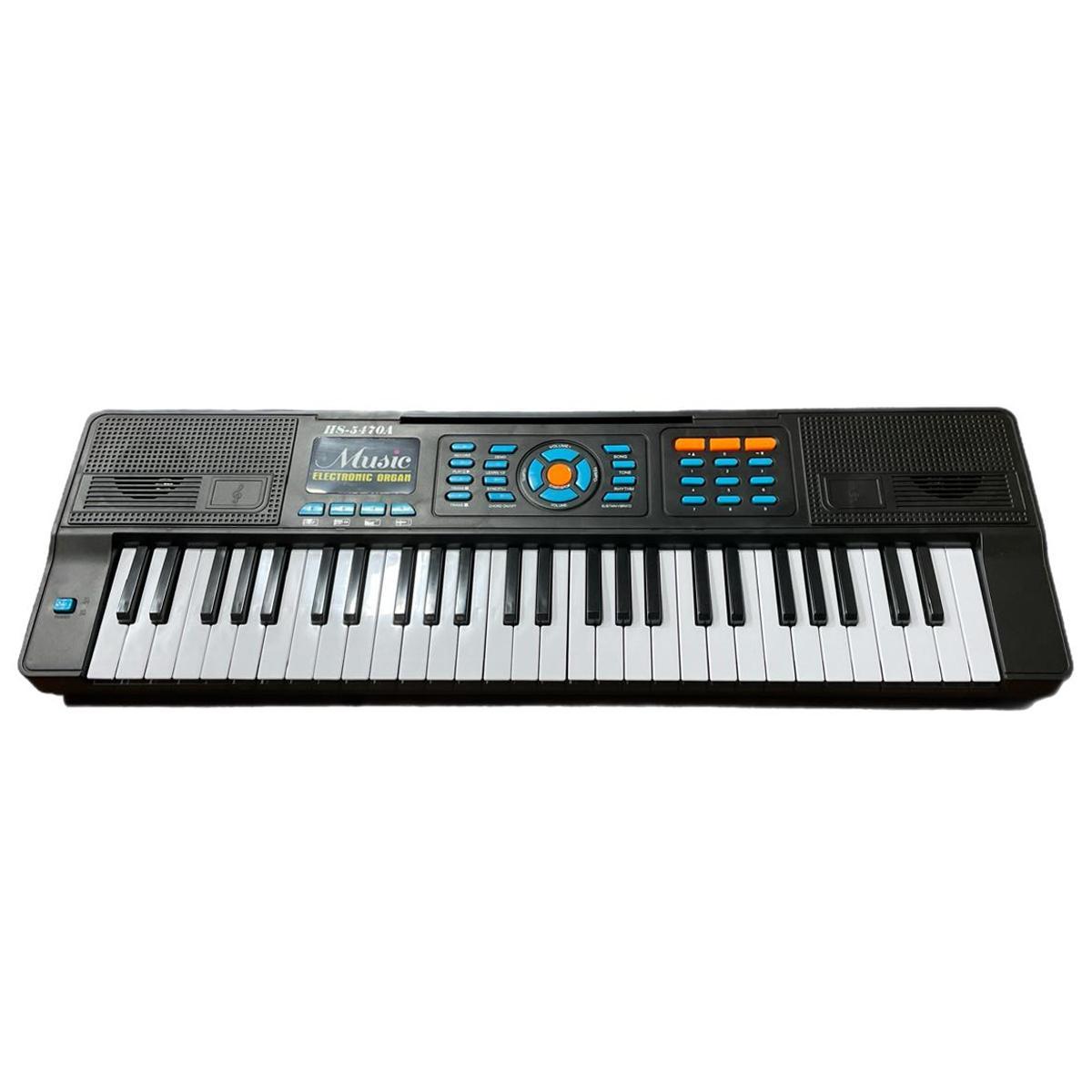 Miniatura Teclado Musical Iniciantes 54 Teclas Com Microfone Music