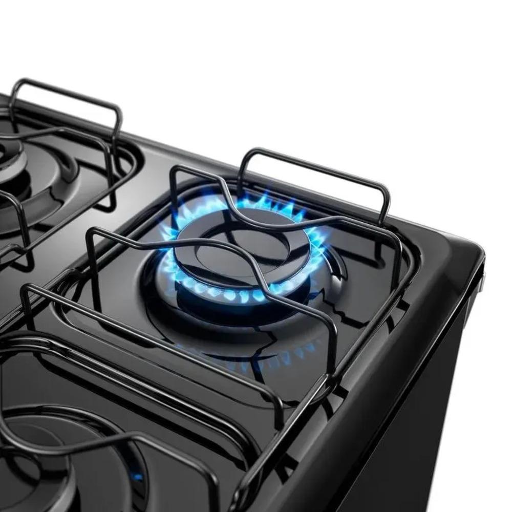 Fogão 4 Bocas Preto Consul com Mesa Esmaltada CFO4ZAE Bivolt Bivolt