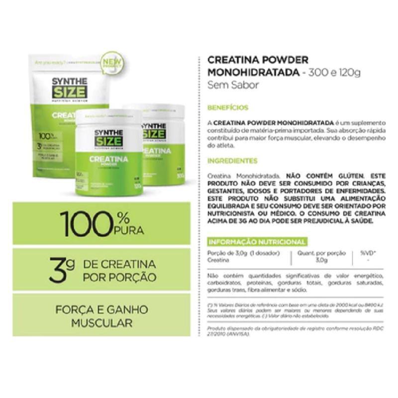 Miniatura Synthe Size Creatina Powder Monohidratada 300G