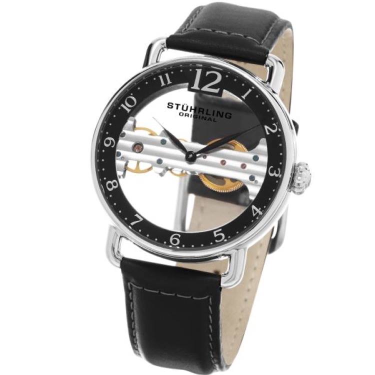 Relógio Masculino Importado Movimento Corda Pulseira Couro