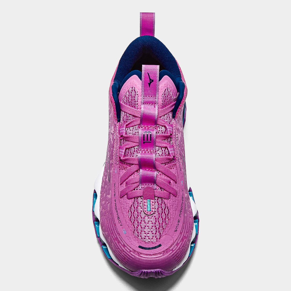 Miniatura Tênis Mizuno Wave Prophecy 13 Feminino Rosa+Marinho - 34