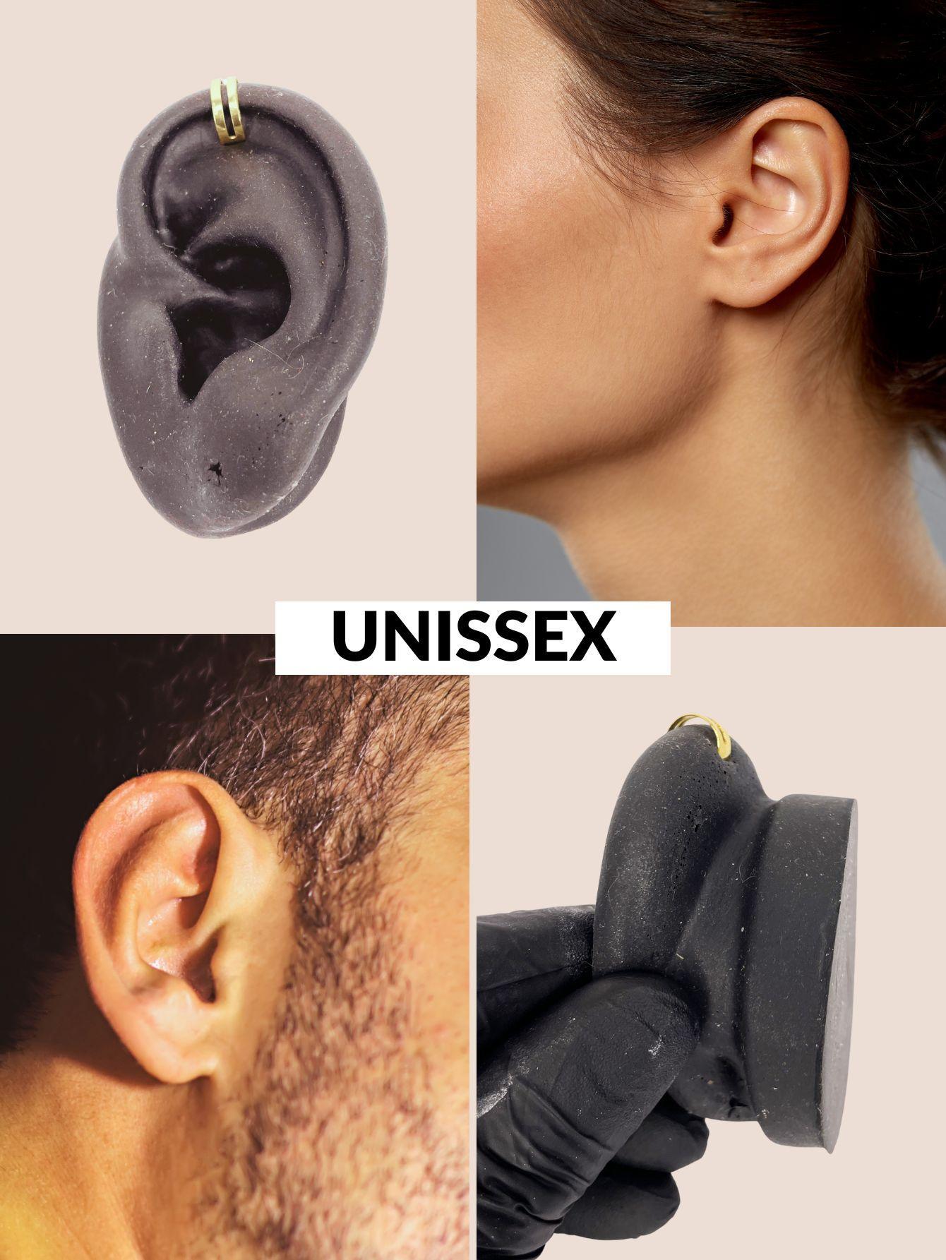 Miniatura Brinco Piercing Falso Orelha Hélix Clip Pressão Encaixe