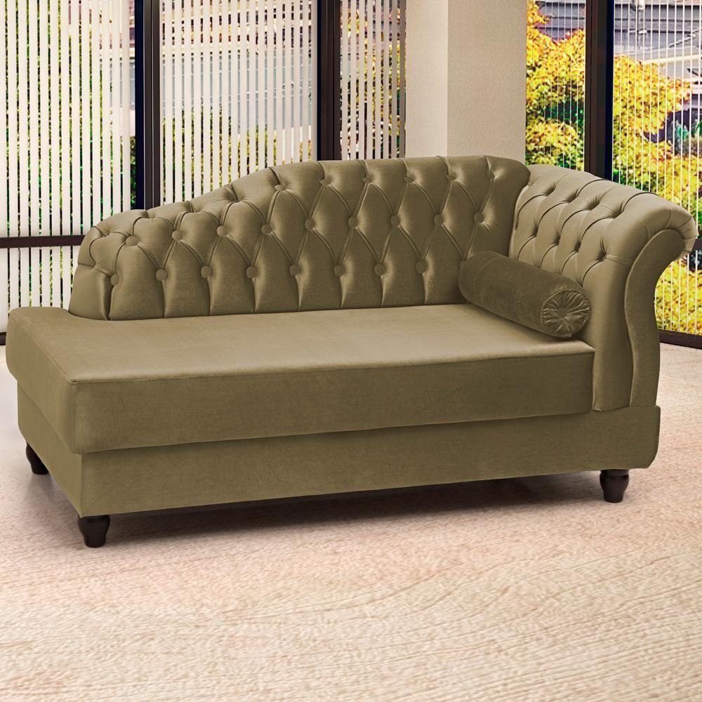 Miniatura Recamier Diva Chaise Capitone 160 Cm Pes Mdf Gane Sl 945 Veludo Peer Sl 945