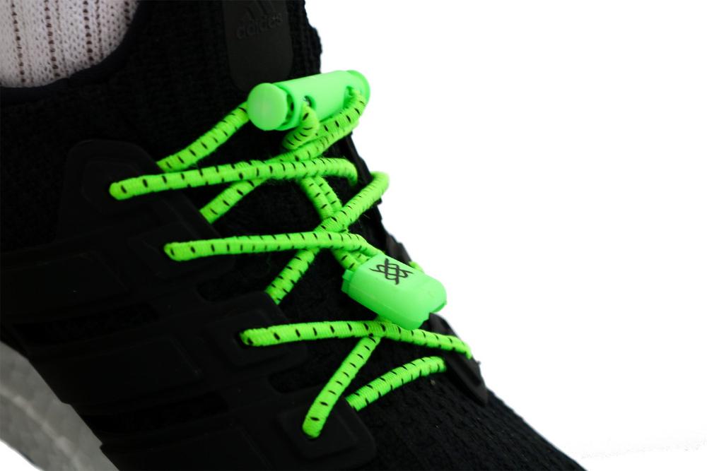 Miniatura Cadarco Elastico Hupi Laces Verde Neon Risca Preta VERDE NEON