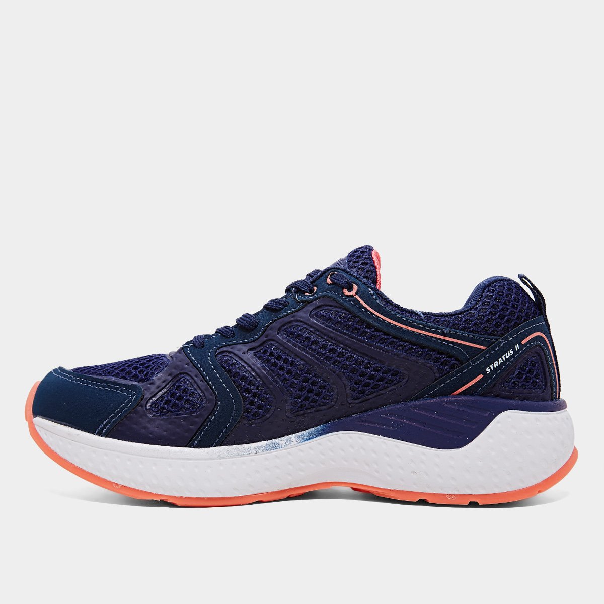 Miniatura Tênis Diadora Stratus II Feminino Marinho+Coral - 34