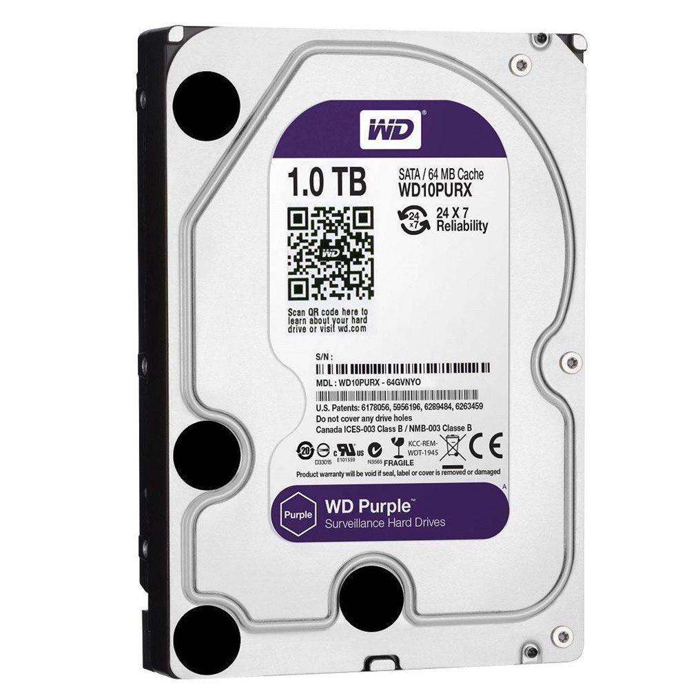Miniatura Disco Rígido Wd Purple Hd 1Tb Para Cftv Wd10Purz Intelbras