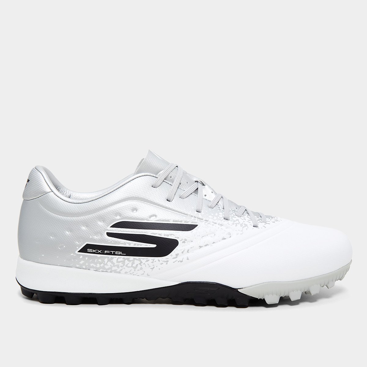 Miniatura Chuteira Society Skechers Gold Masculina Branco+prata - 38