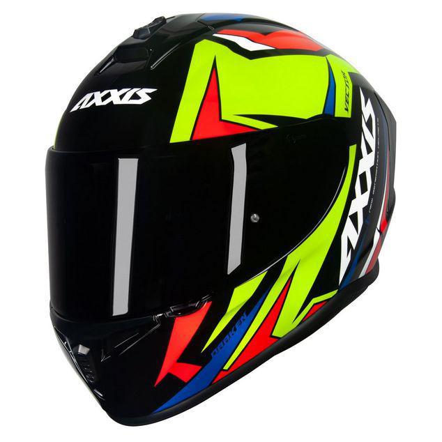 CAPACETE AXXIS DRAKEN VECTOR GLOSS BLACK YELLOW BRILHO
