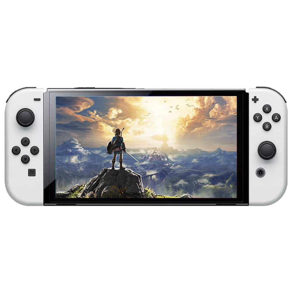 Miniatura Console Nintendo Switch Oled 64GB + Mario Kart Deluxe 8 Branco 058112204083 - Branco - 12 Meses - Corrida - Arcade - Switch Oled - OLED - 0!x!Switch Oled 64GB 1X Joy-C. - Console Nintendo Switch Oled . - 100/240 (Bivolt)